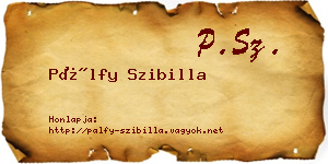 Pálfy Szibilla névjegykártya